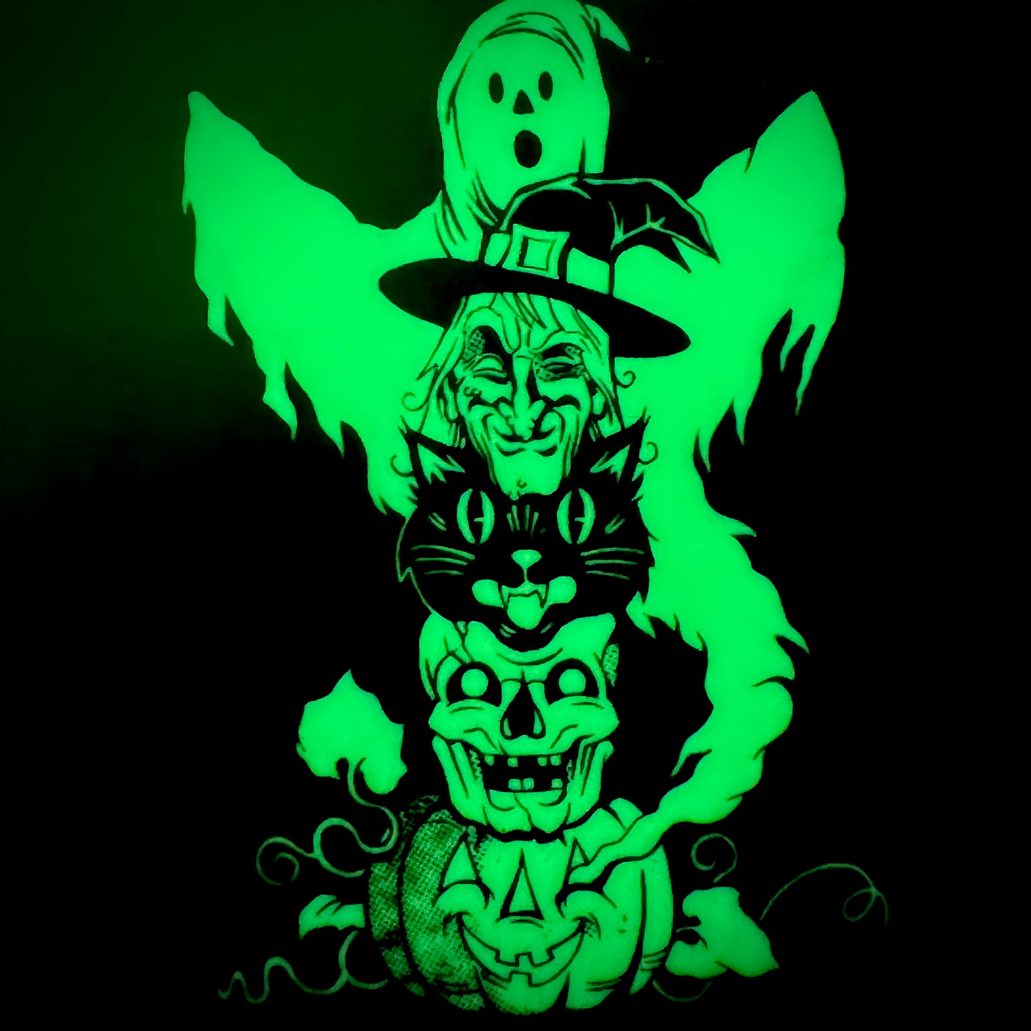 Vintage Halloween Art - Glow In The Dark Sticker