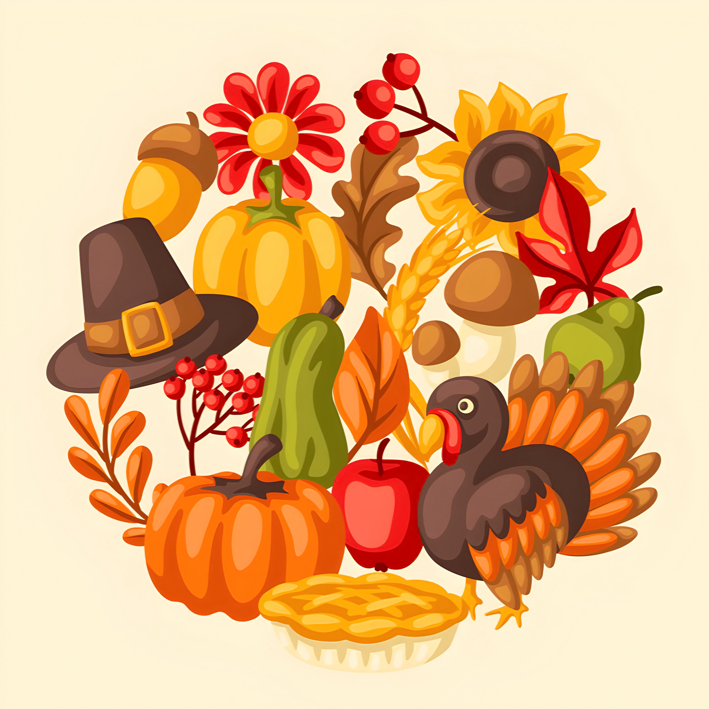 Cartoon Thanksgiving Turkey #5