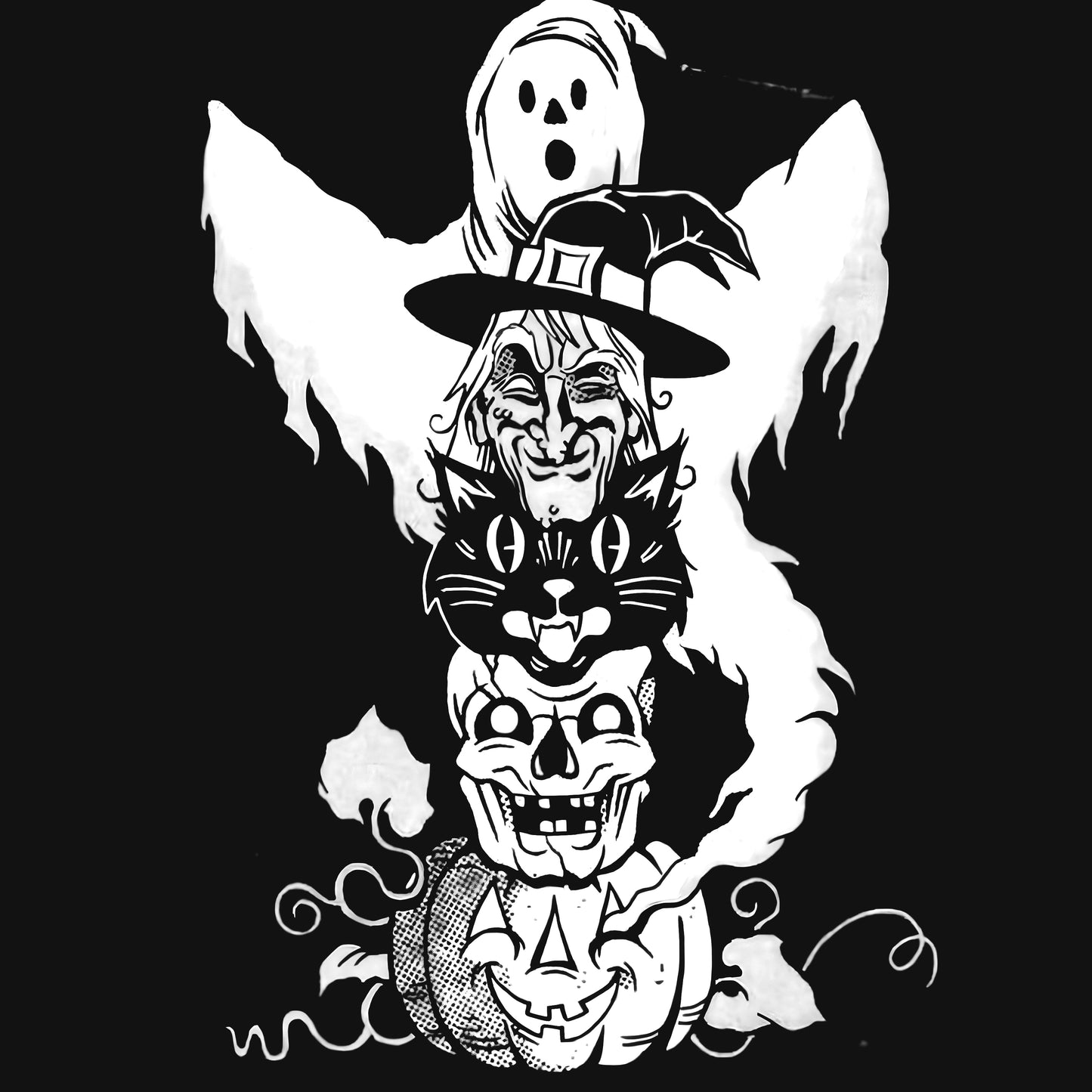 Vintage Halloween Art - Glow In The Dark Sticker