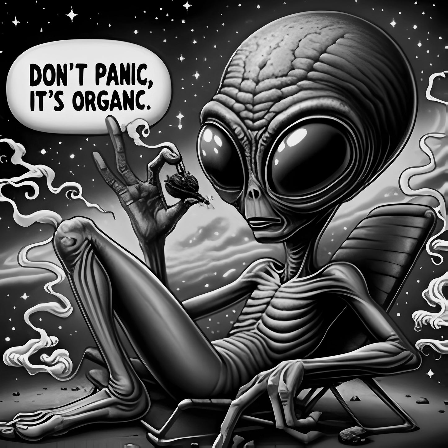 Don't Panic, It's Organic. Alien 420