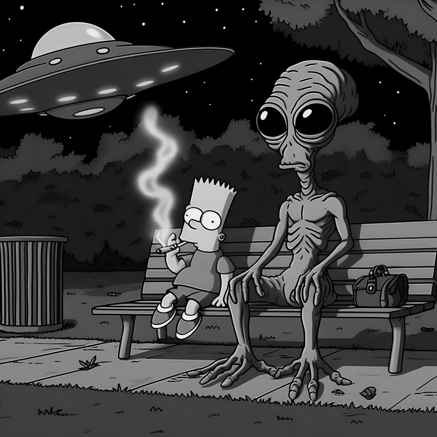 Bart Simpson & Alien 420