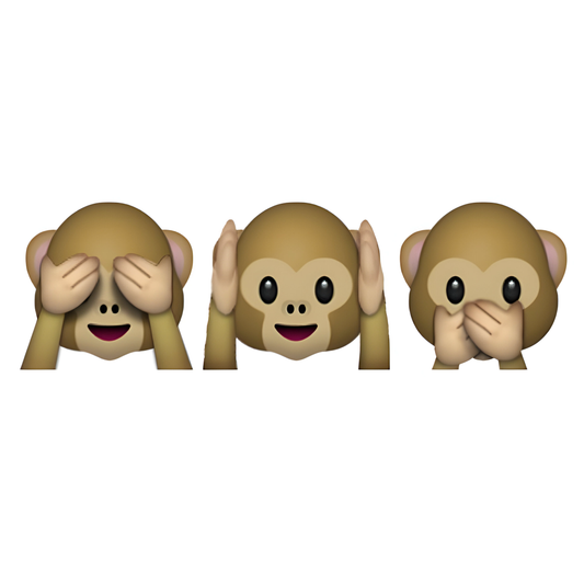 See No Evil, Hear No Evil, Speak No Evil Monkey Emoji