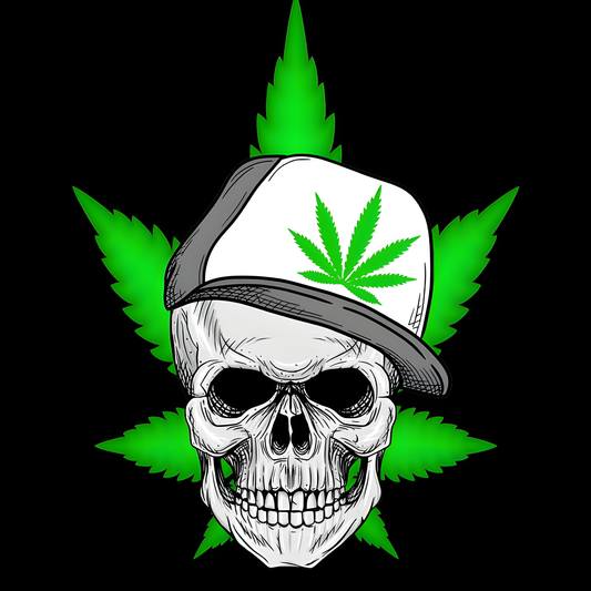 Skull Hat 420 Leaf