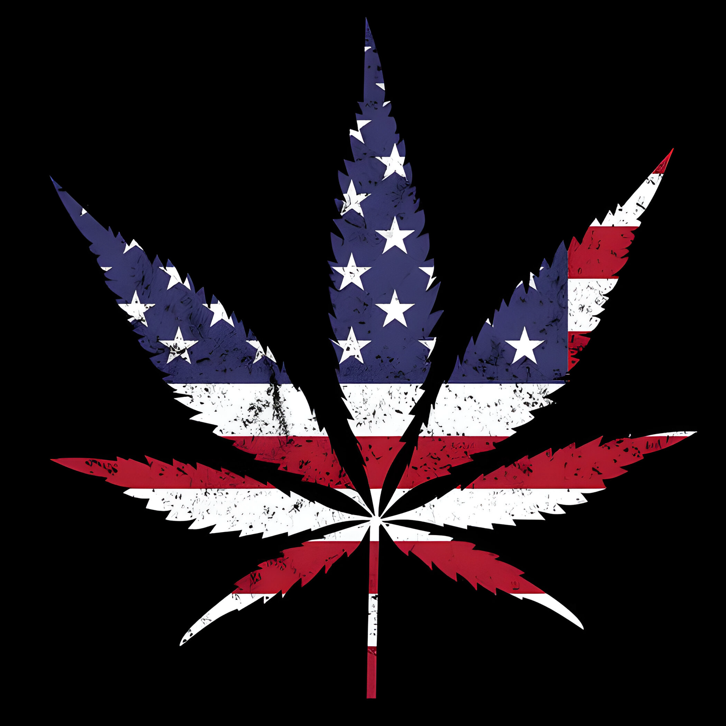 American Flag 420 Leaf