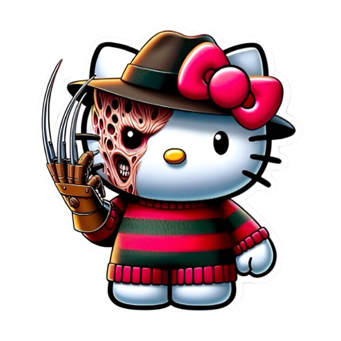 Scary Hello Kitty - Freddy Krueger
