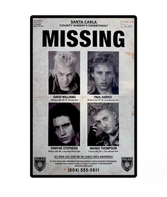 The Lost Boys Missing Poster - Die Cut Sticker