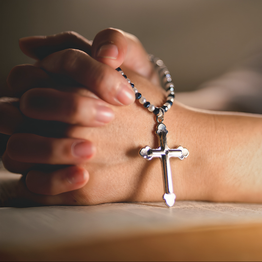 Praying Hands with Rosary