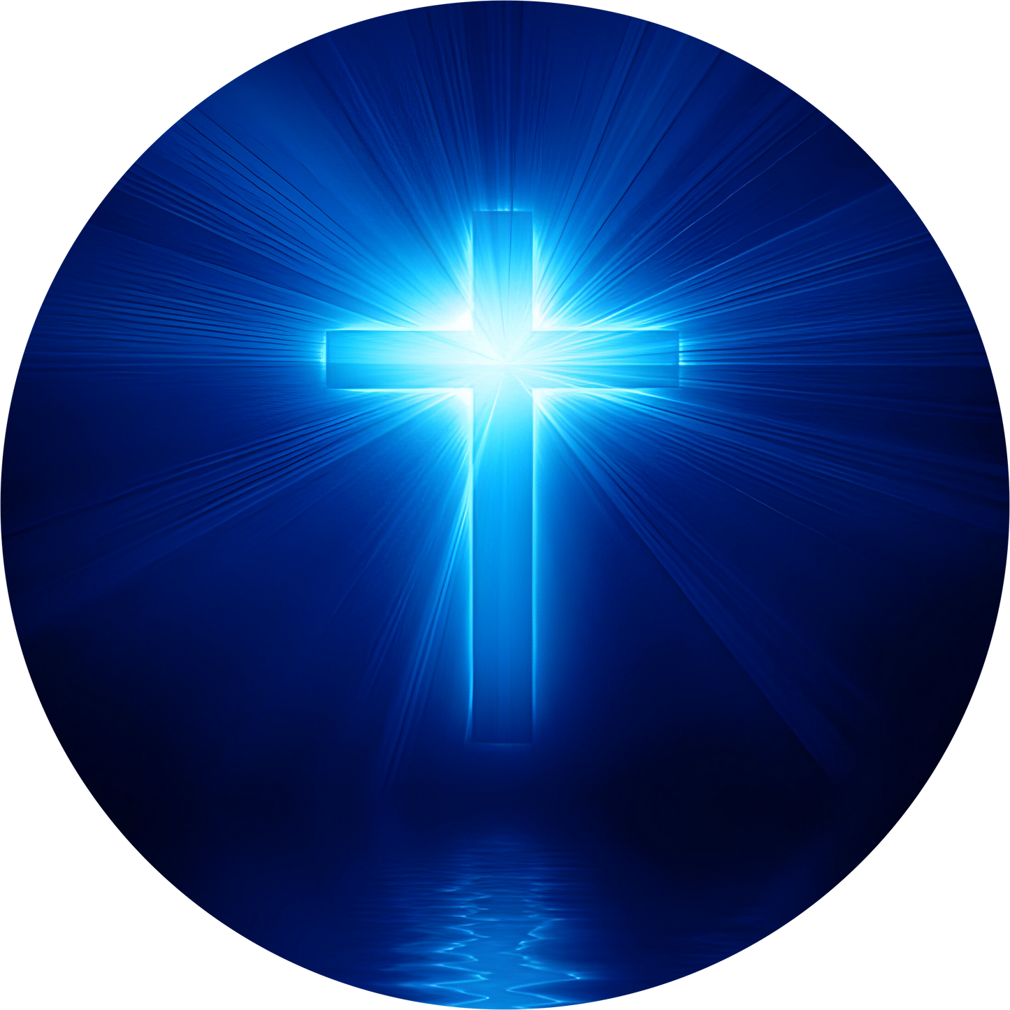 Bright Blue Shining Cross